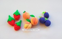 Игровой набор из легкого пластилина – клубника, персики, сливы