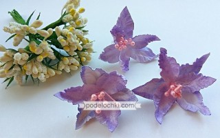 Цветы лилии для скрапбукинга из бумаги