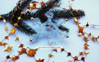 Рождественская звезда из синели – нарядный сверкающий вариант для украшения интерьера