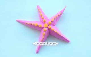 Морская звезда из легкого пластилина