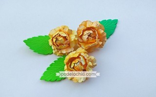 Цветы розы из бумаги для скрапбукинга